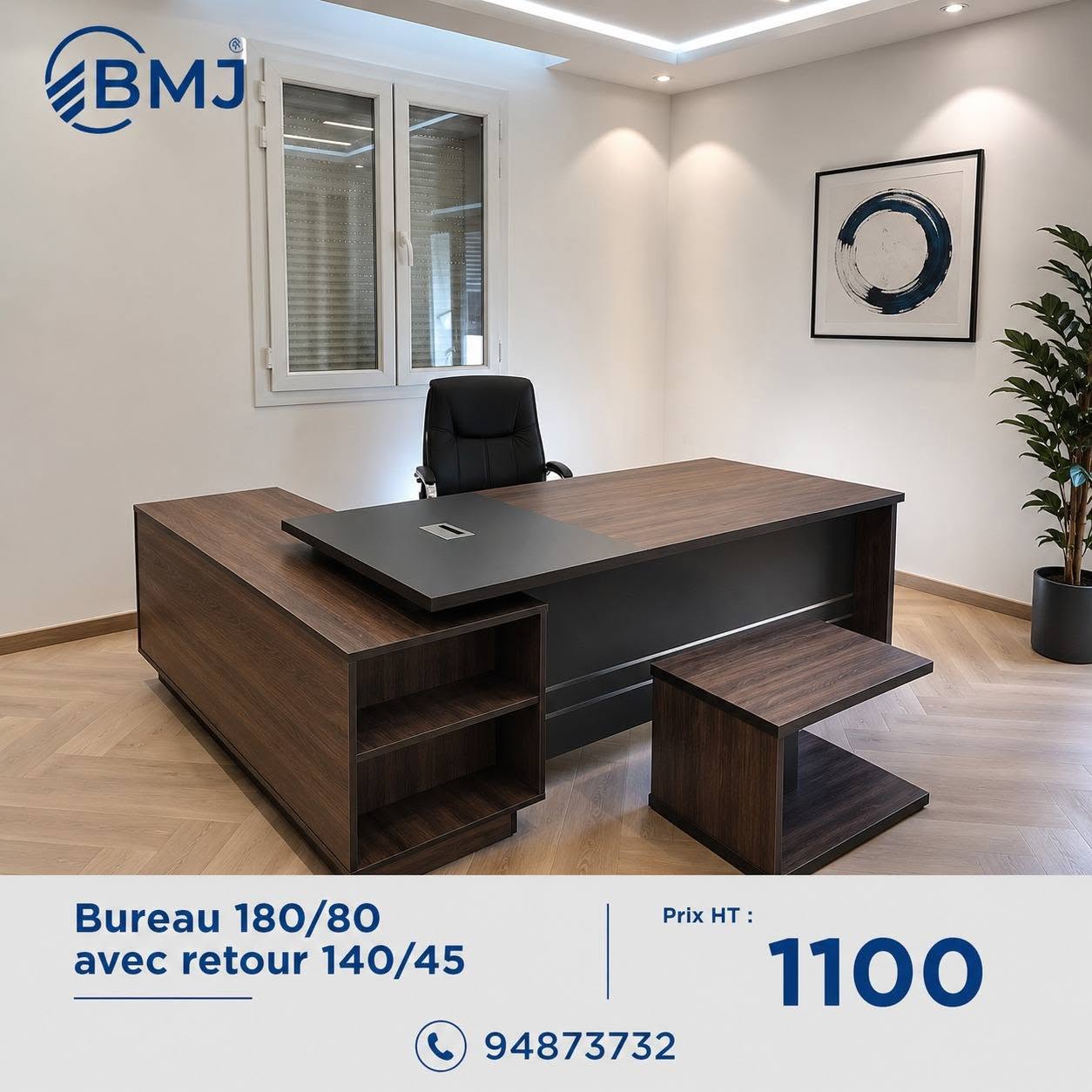Bureau 180/80 avec Retour 140/45